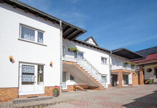 Außenansicht der Pension "Mühlburgblick"